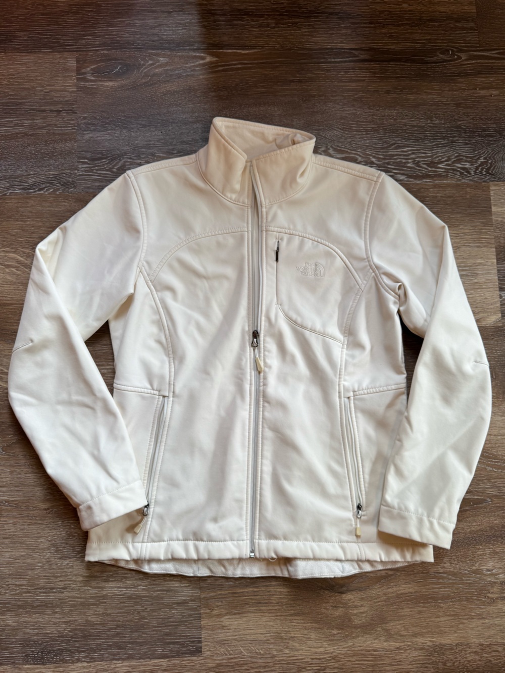 The North Face Women's Cream Softshell Utility Jacket Sz L
